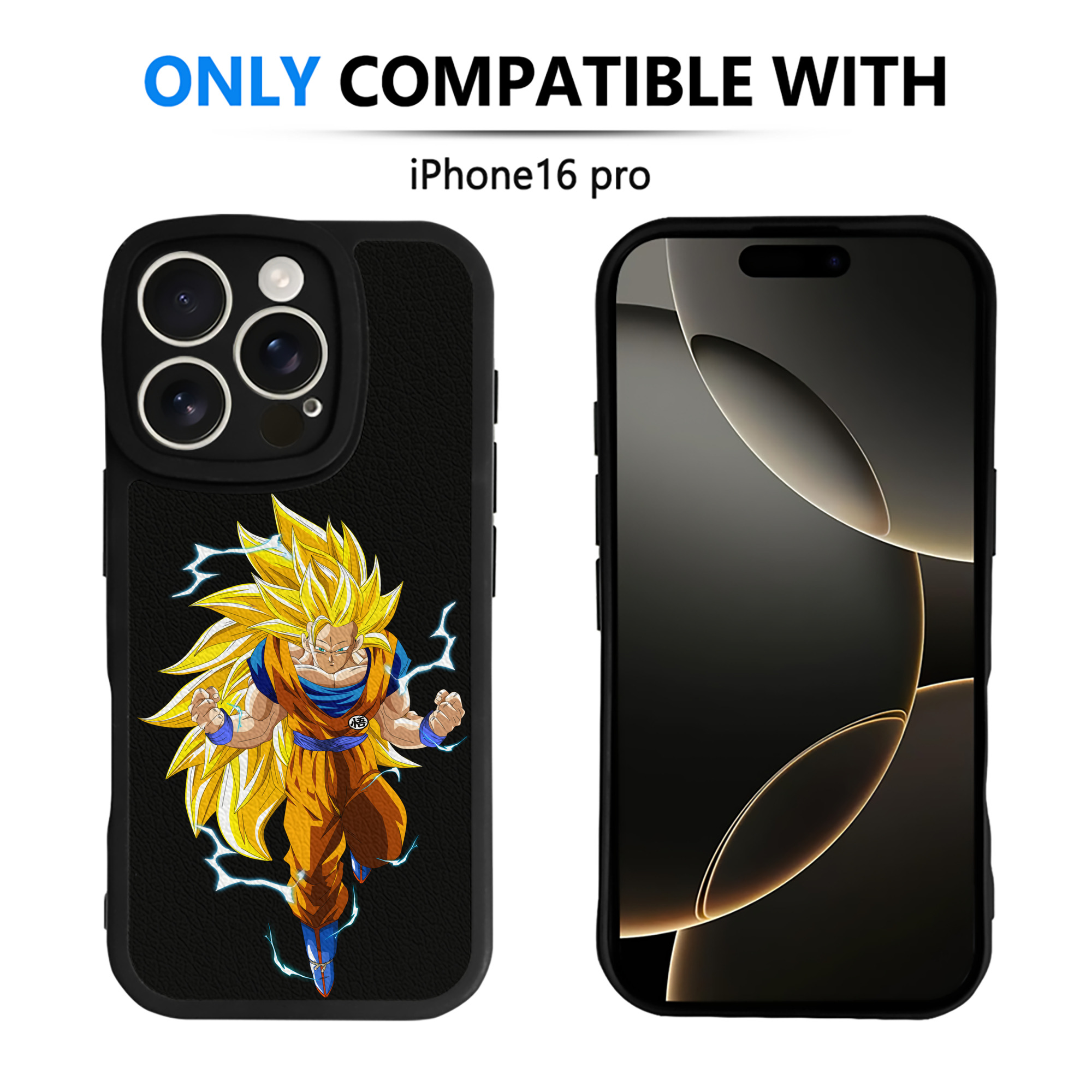 （画像用） ドラゴンボール 孫悟空（そん ごくう）Son Goku カカロット DRAGON BALL Kakarotto 【iPhone 16シリーズ対応】シリコンスマホケース（レザー調） 材質：シリコン